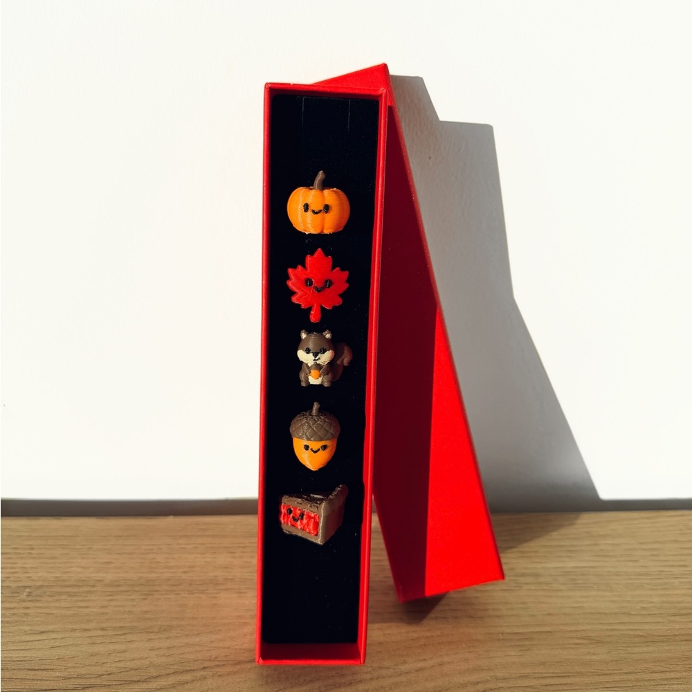 Thanksgiving 3D Printed Fall Wine Tags Set #2